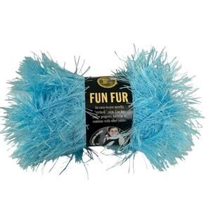 Lion Brand Fun Fur Color 105 Light Blue 64 Yards